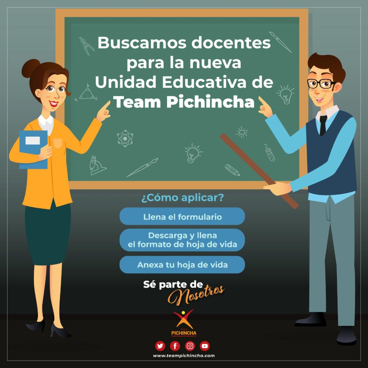 Buscamos Docentes para la Nueva Unidad Educativa de Team Pichincha